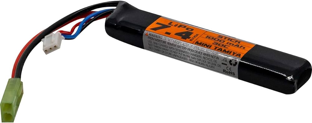 Valken LiPo 7.4v 1000mAh 15C/30C Stick Airsoft Battery (Small Tamiya)