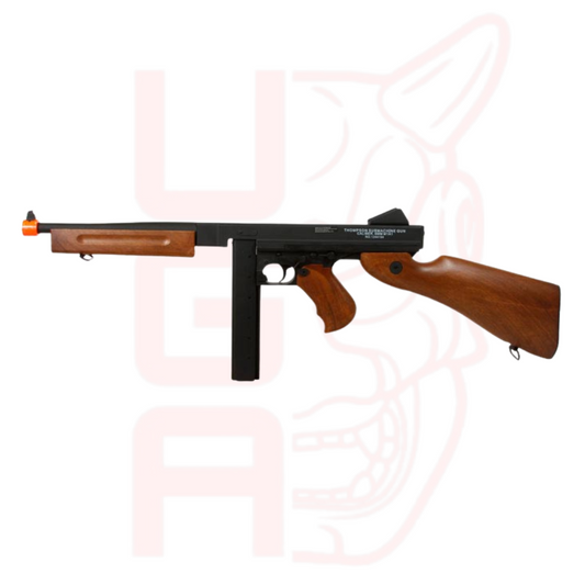 Cybergun Auto Ordnance Licensed Thompson M1A1 Airsoft AEG Rifle w/ Metal Receiver (Package: Add Battery + Charger)